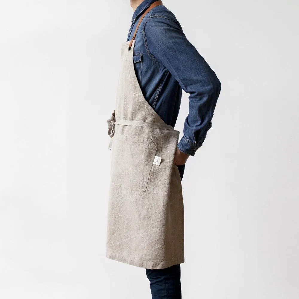 Washed Luxury Linen Chef's Apron