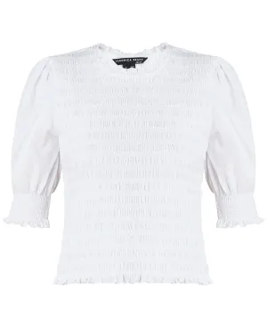 White Smocked Langston Top
