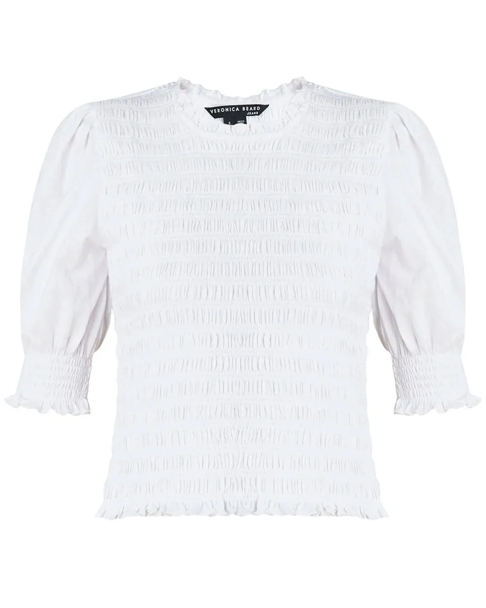 White Smocked Langston Top