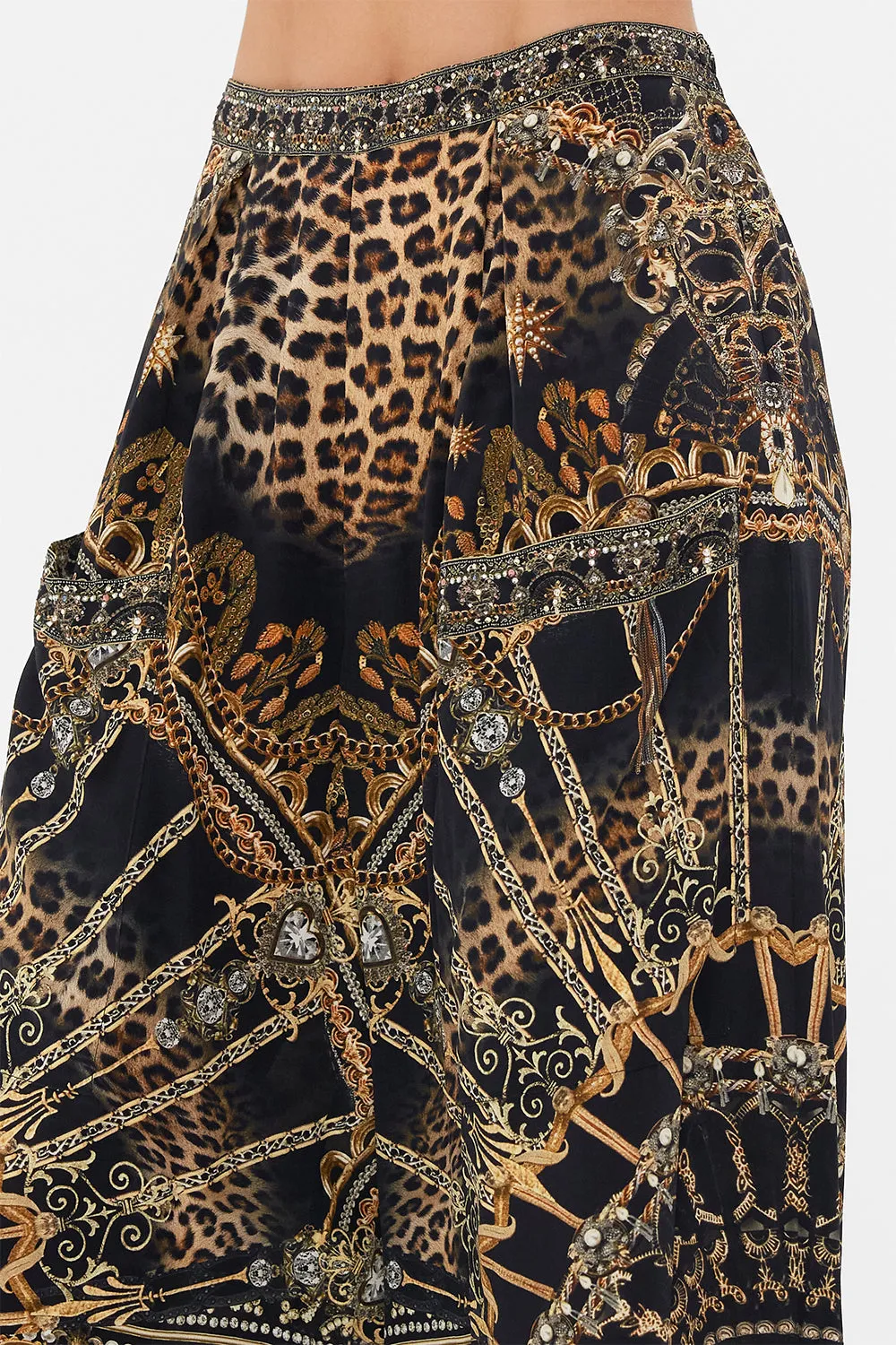 WIDE LEG TROUSER WITH FRONT POCKETS MASKED AT MOONLIGHT