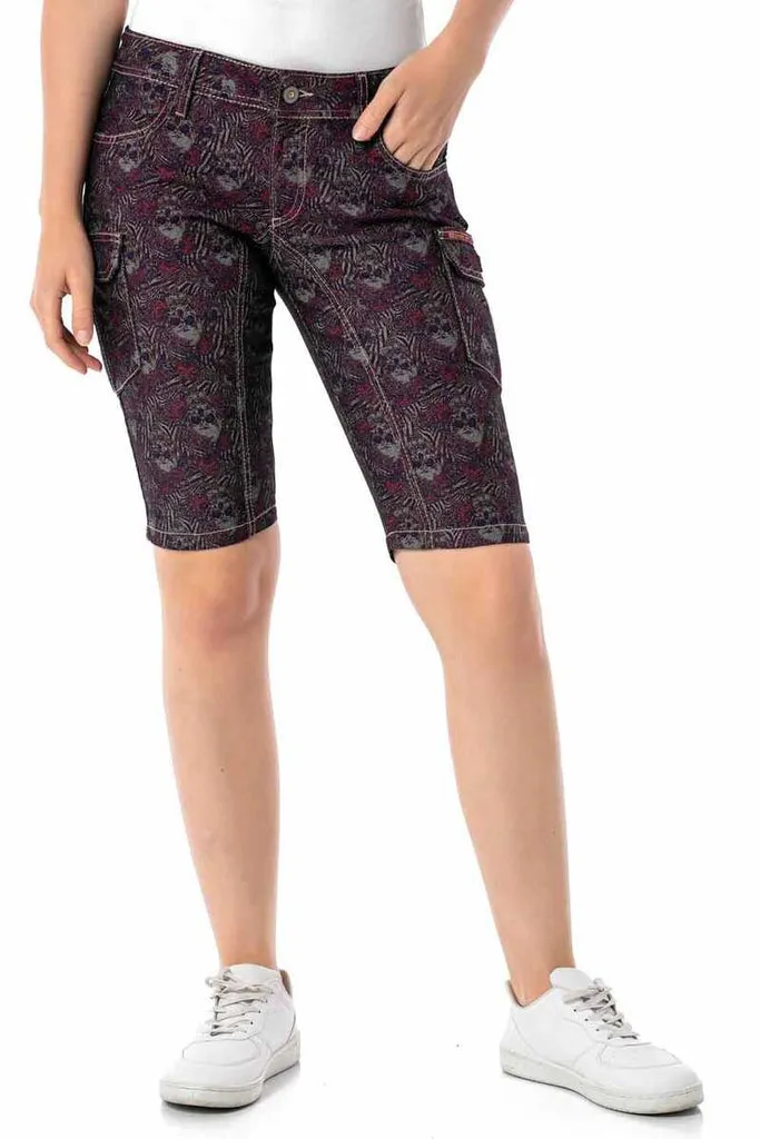 WK180 Patterned Cargo Shorts