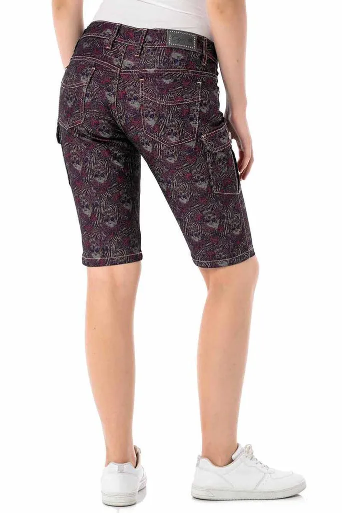 WK180 Patterned Cargo Shorts