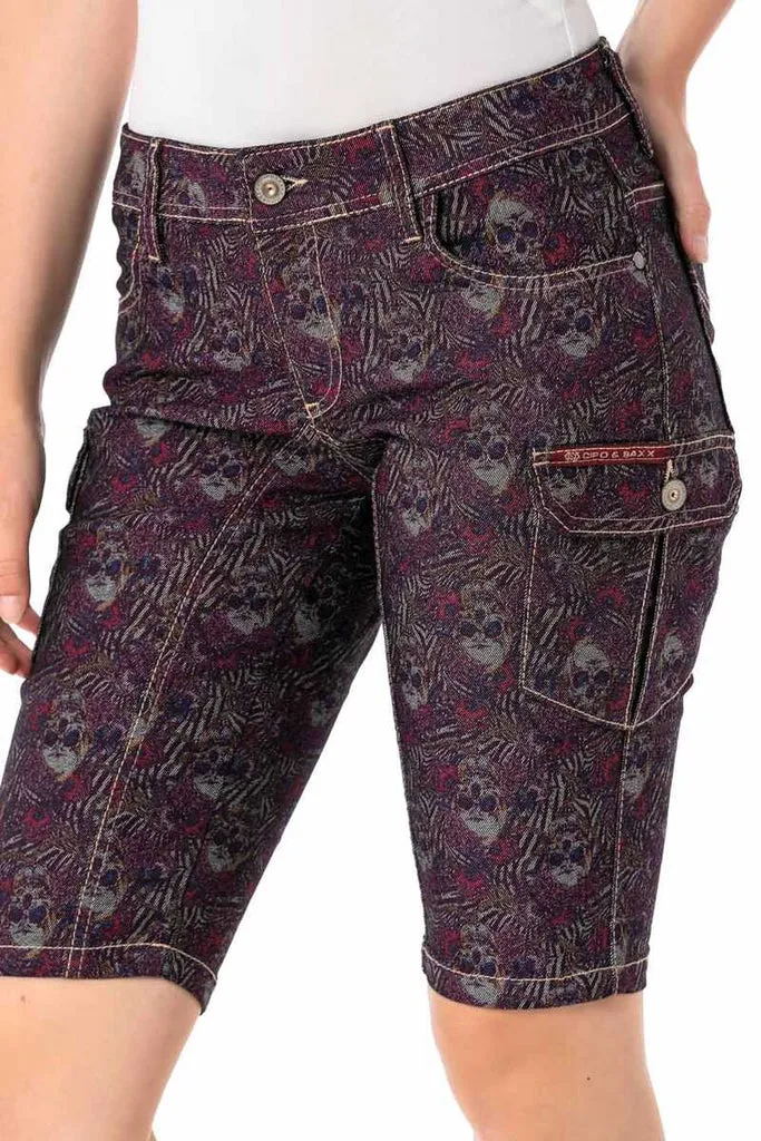 WK180 Patterned Cargo Shorts
