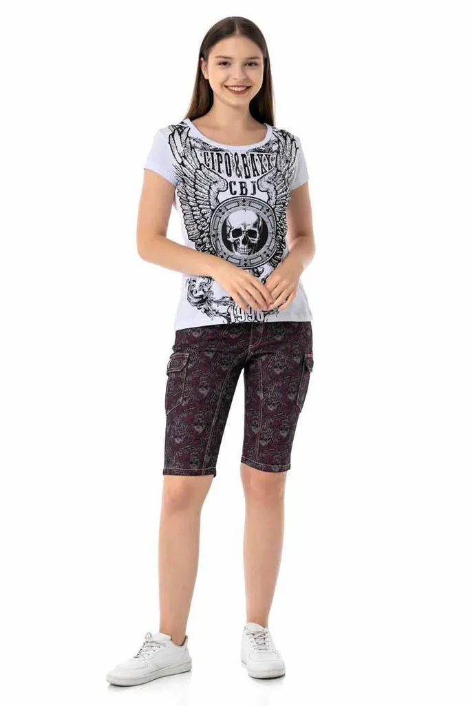 WK180 Patterned Cargo Shorts