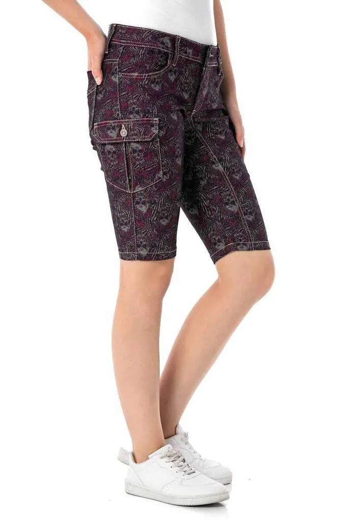 WK180 Patterned Cargo Shorts