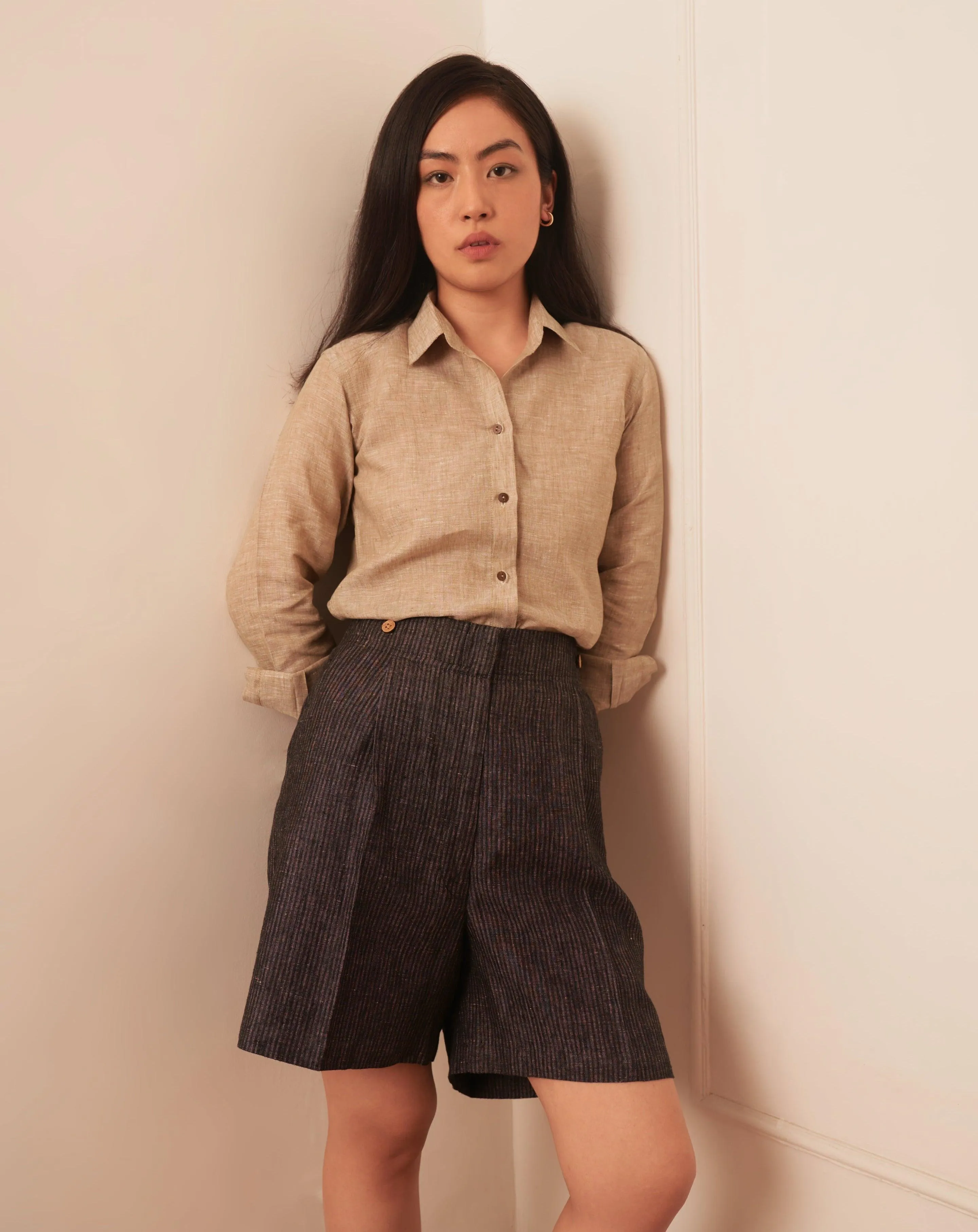 Women's Linen Shirt CONCORD | Classic Shirt | Tan