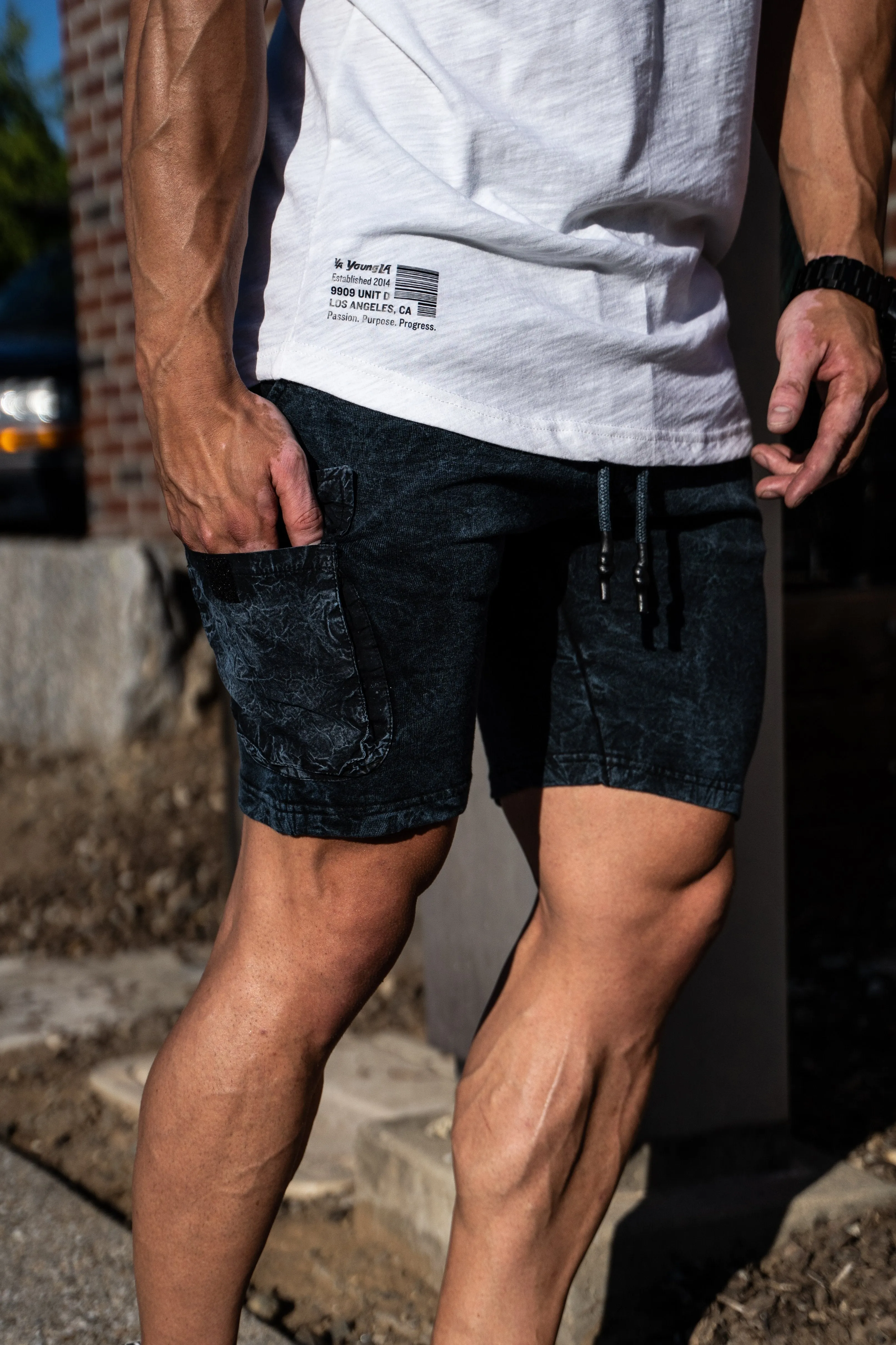 YoungLA Cargo Barcode Shorts 119