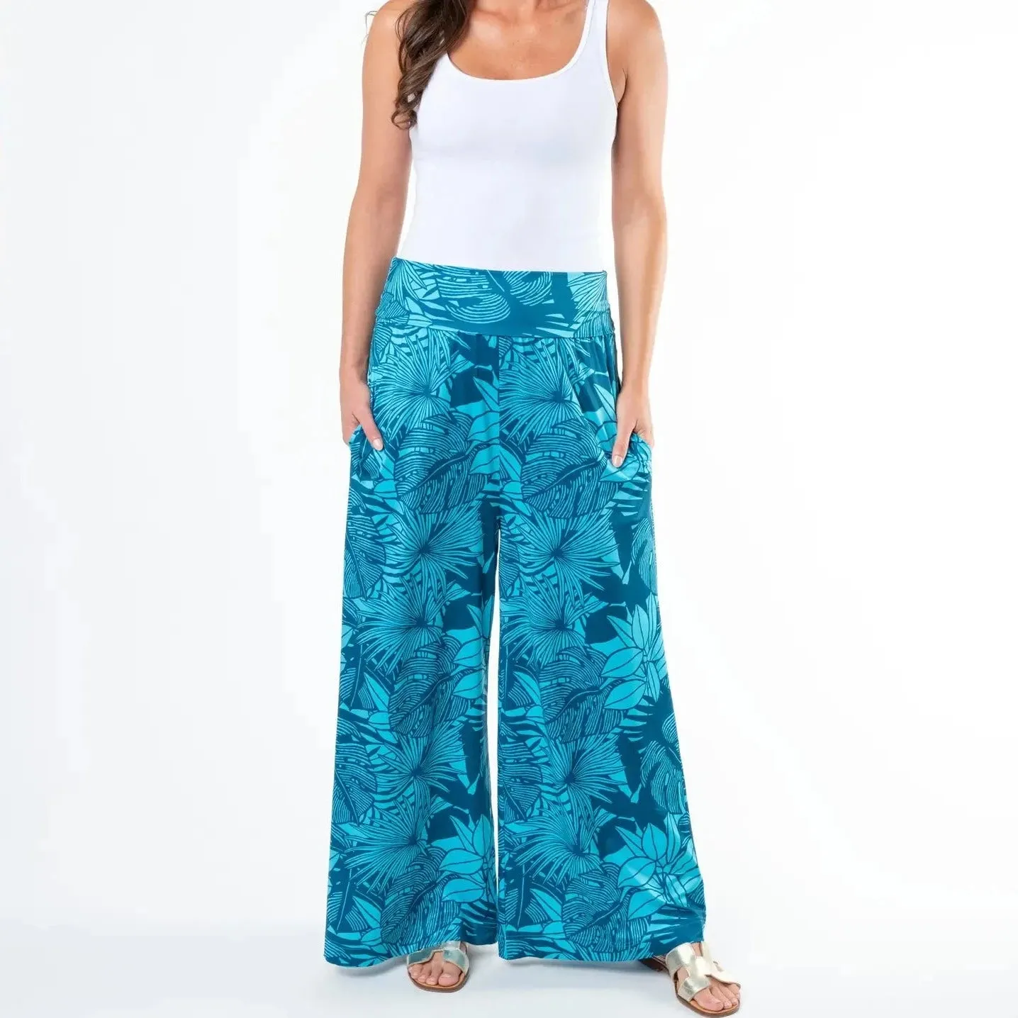 Zola Wide Leg Palazzo Pant with Tummy Control
